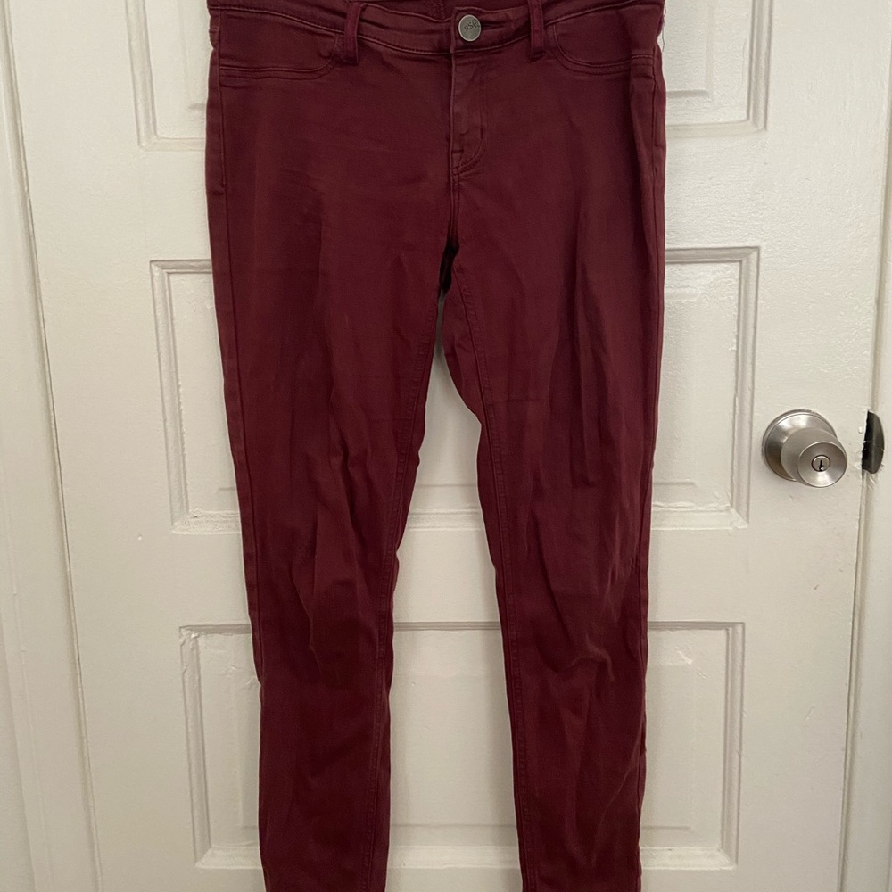 Burgundy Skinny Jeggings